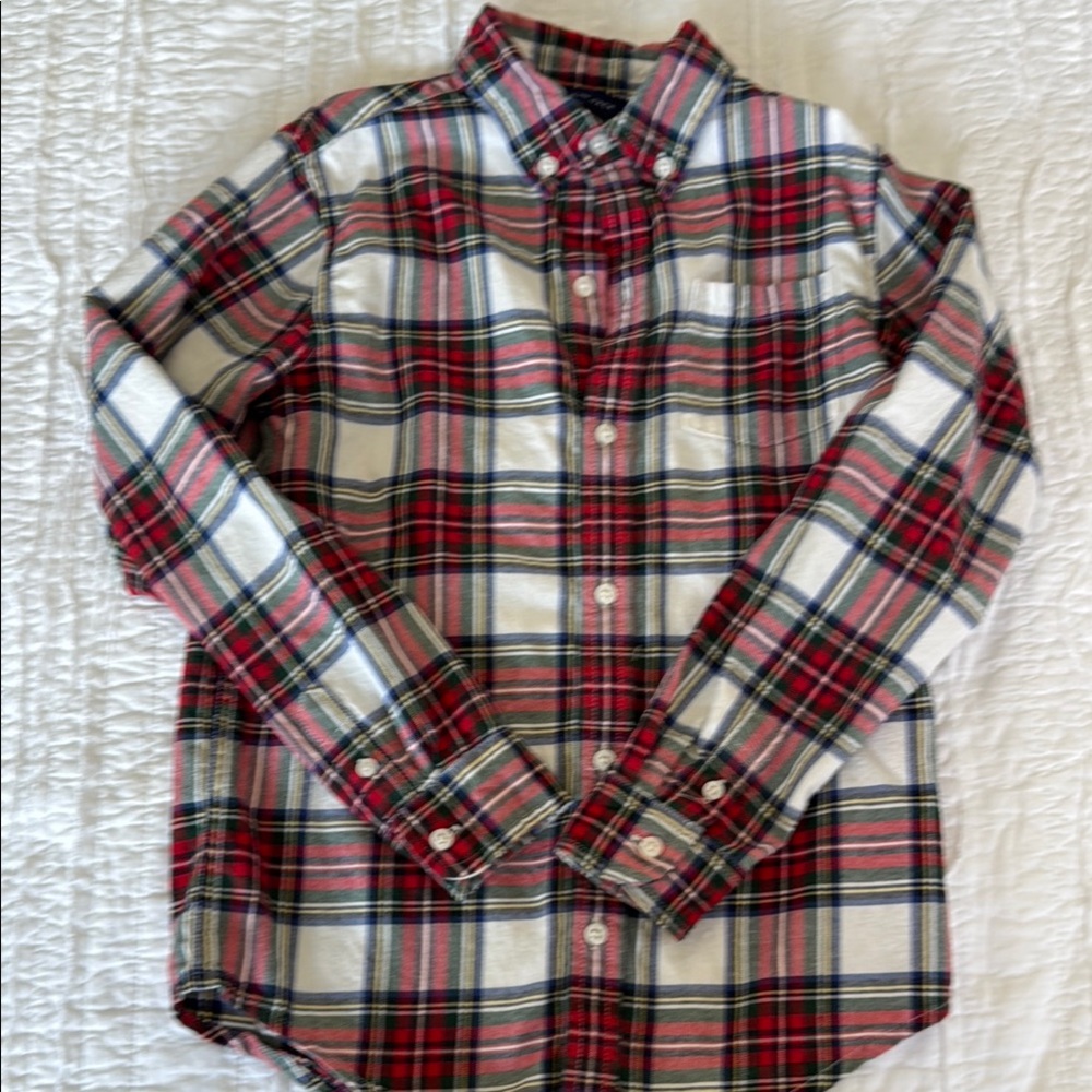 Boys Red Plaid Shirt